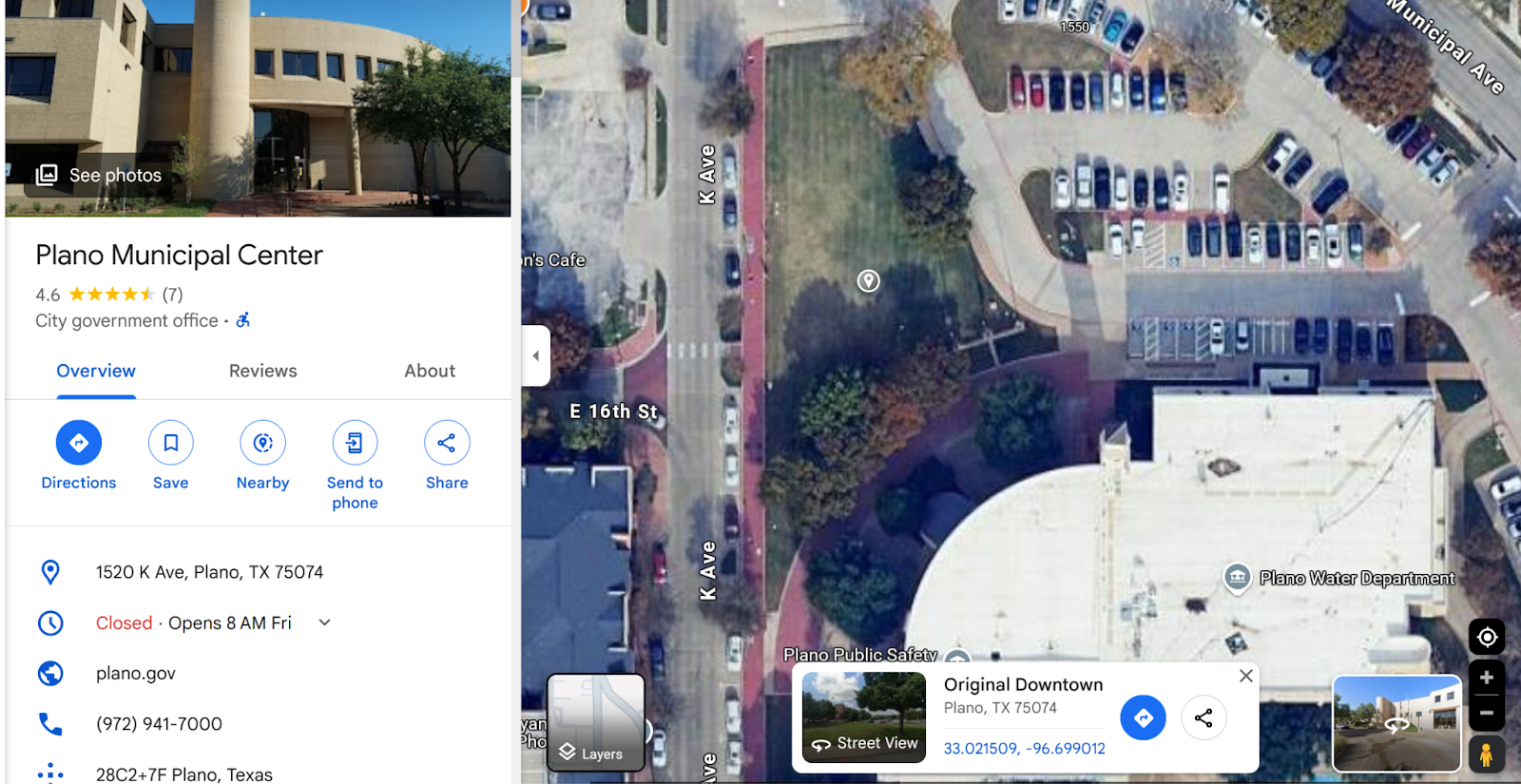 Plano City Hall Directions